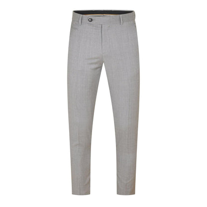 Medium Grey - Front - Boss Mens H-Genius Slim Suit Trousers
