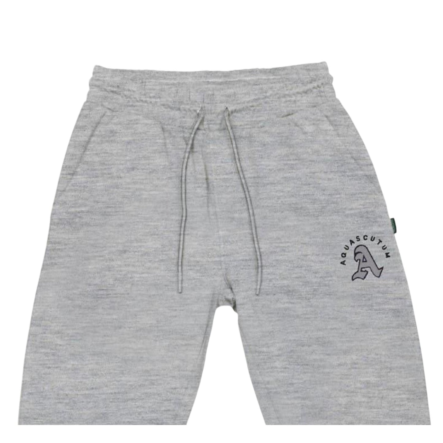 Grey - Side - Aquascutum Mens Tapered Leg Slim Joggers