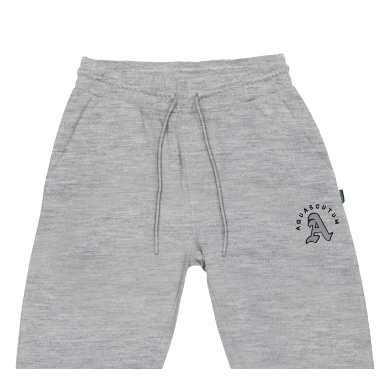 Grey - Side - Aquascutum Mens Tapered Leg Slim Joggers