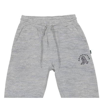 Grey - Side - Aquascutum Mens Tapered Leg Slim Joggers