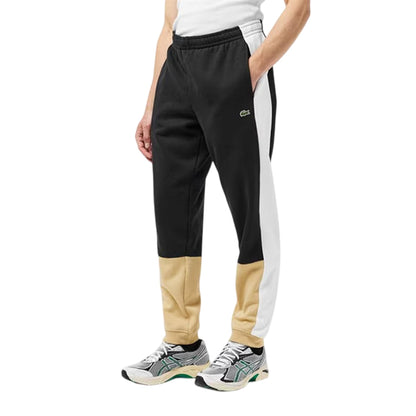 Black - Side - Lacoste Mens Colour Block Slim Joggers
