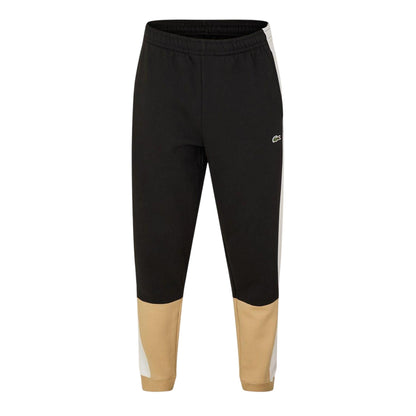Black - Front - Lacoste Mens Colour Block Slim Joggers