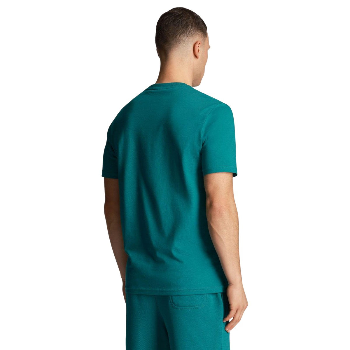Green - Back - Lyle & Scott Mens Plain Crew Neck T-Shirt