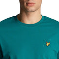Green - Side - Lyle & Scott Mens Plain Crew Neck T-Shirt