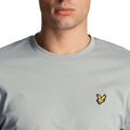 Pale Blue - Side - Lyle & Scott Mens Plain Crew Neck T-Shirt