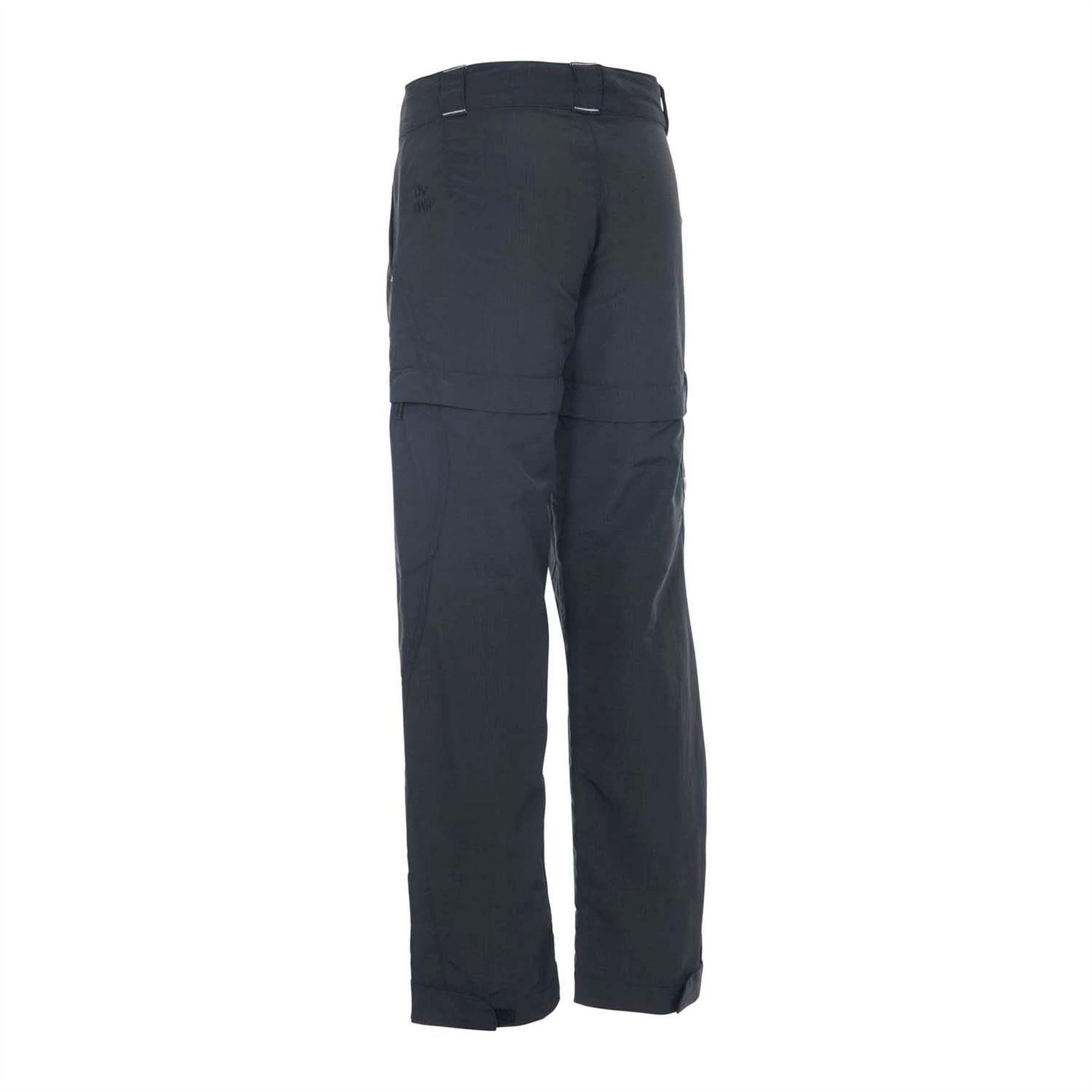 Black - Back - Trespass Childrens-Kids Adventure Zip-Off Trousers