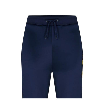 Dark Blue - Side - Born Rich Mens Patterned Slim Joggers