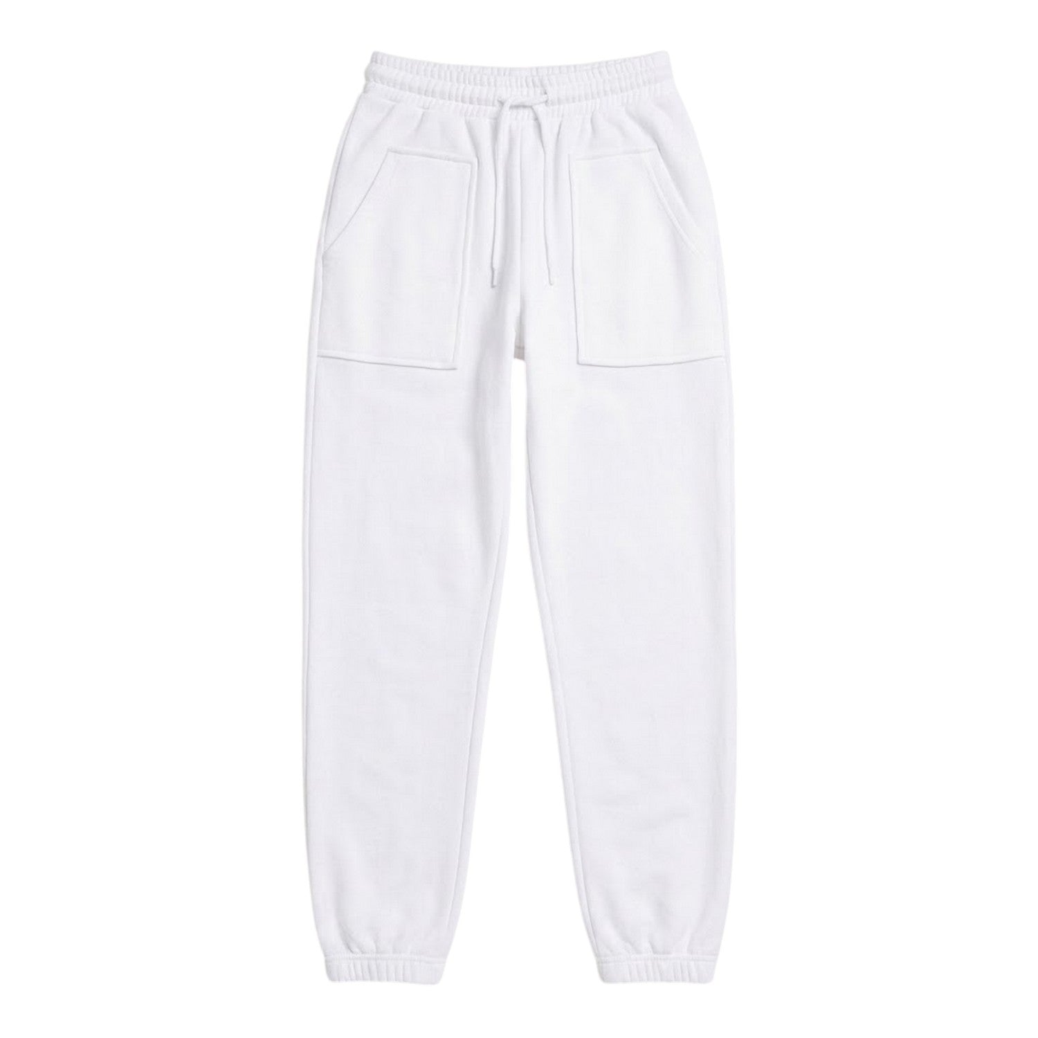 White - Front - Missy Empire Womens-Ladies Oversized Joggers