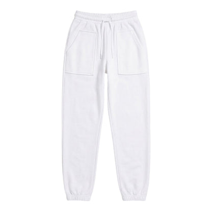 White - Front - Missy Empire Womens-Ladies Oversized Joggers