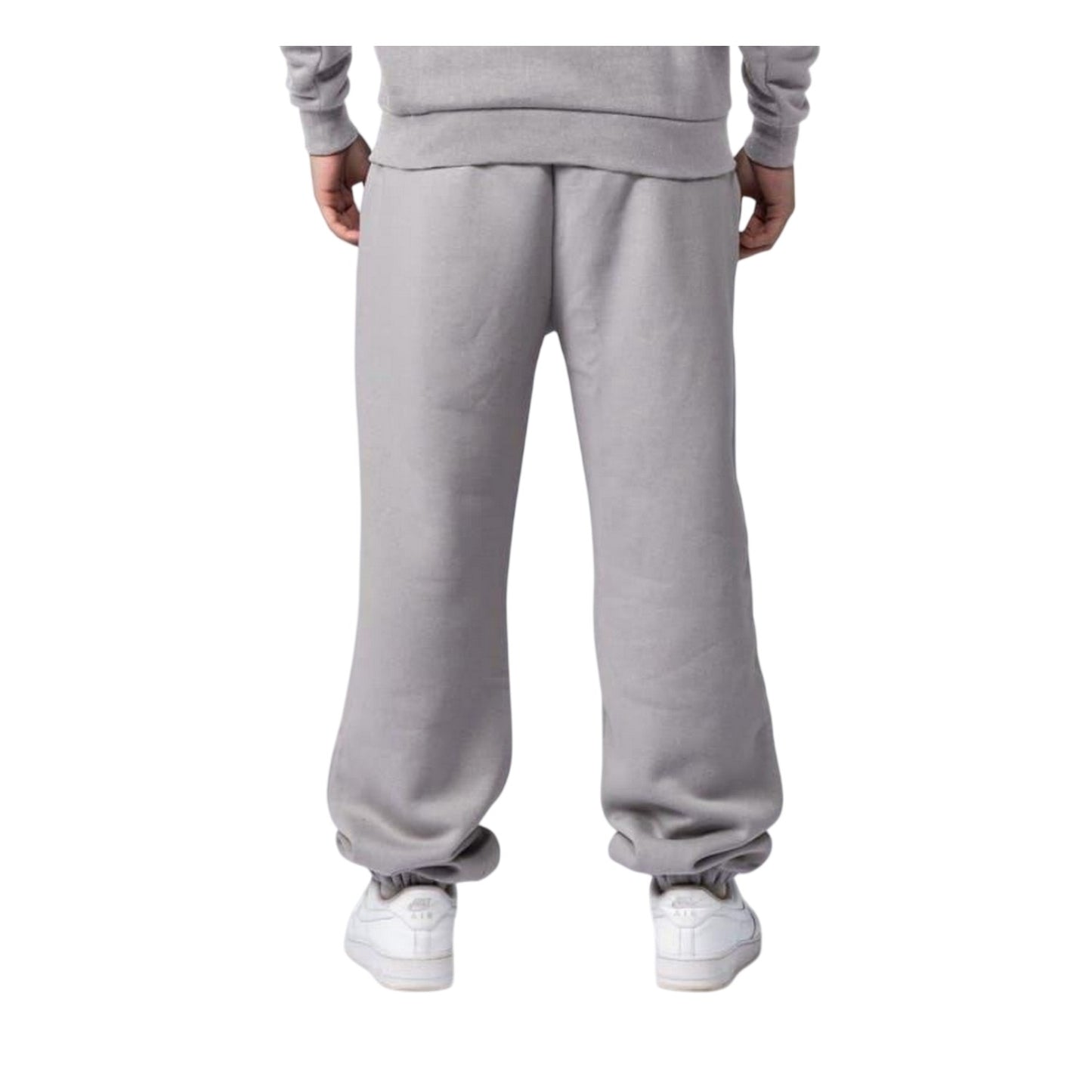 Grey - Back - Mercier Mens Relaxed Fit Casual Jogging Bottoms
