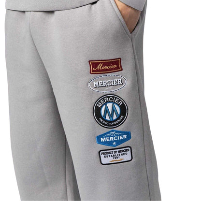 Grey - Side - Mercier Mens Relaxed Fit Casual Jogging Bottoms