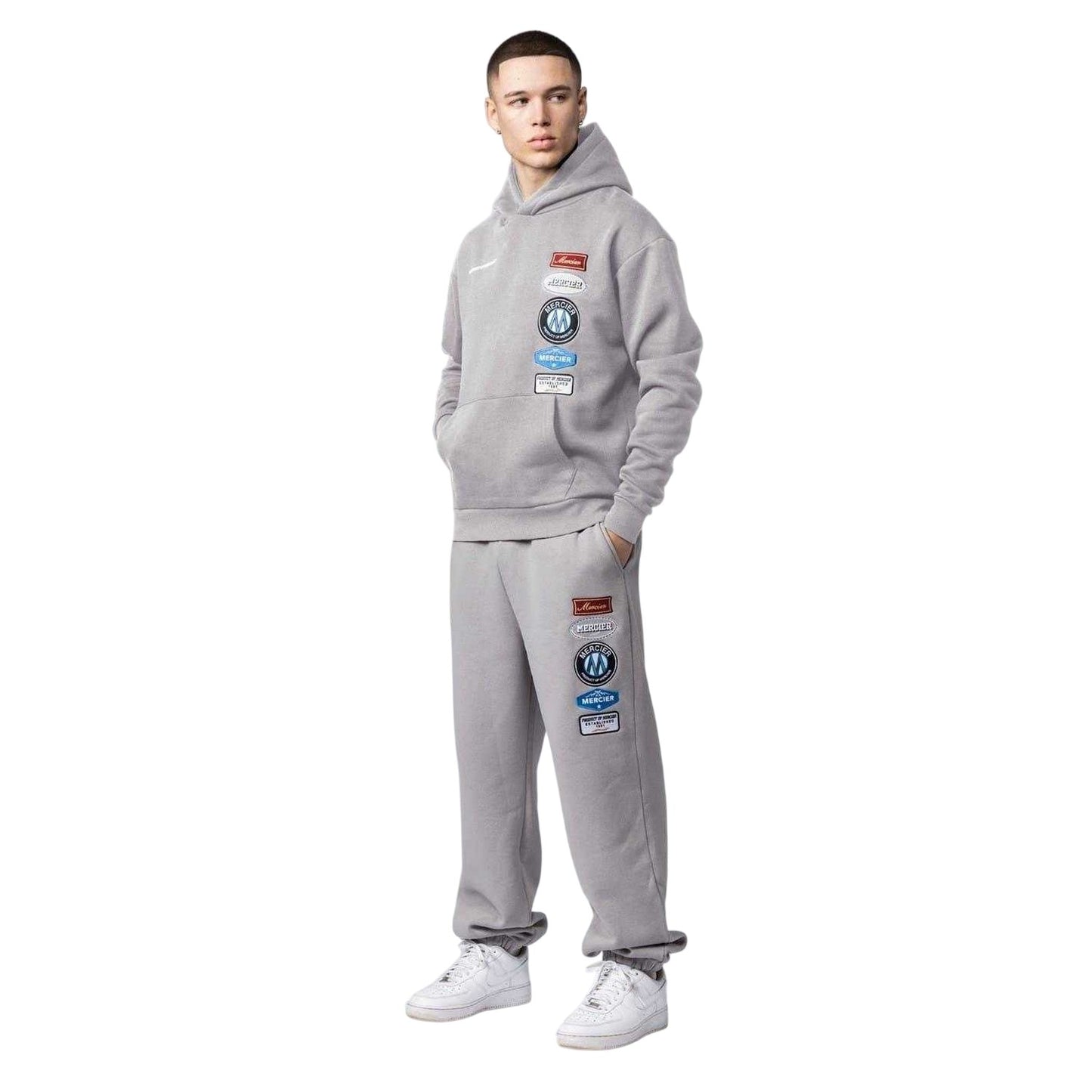 Grey - Lifestyle - Mercier Mens Relaxed Fit Casual Jogging Bottoms