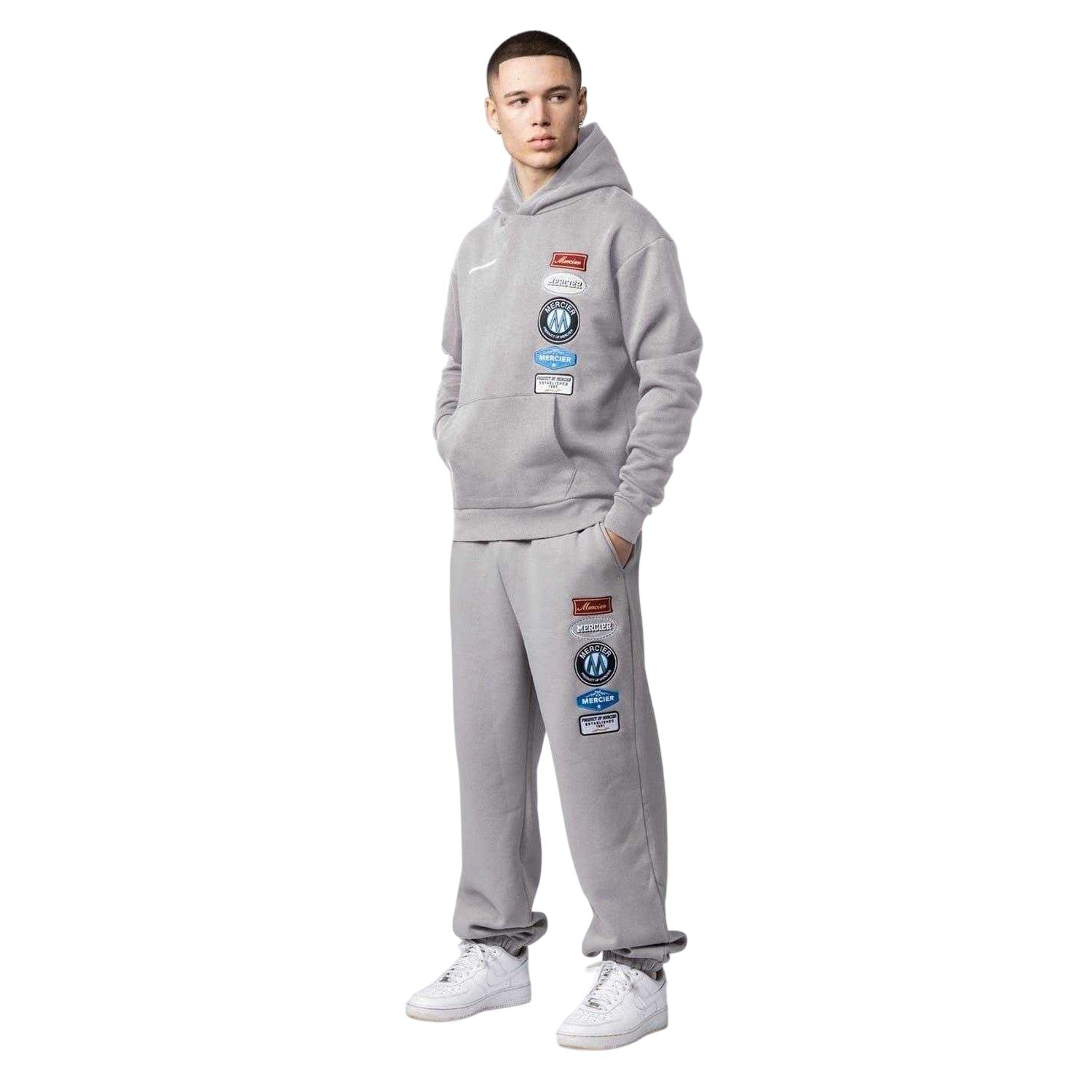 Grey - Lifestyle - Mercier Mens Relaxed Fit Casual Jogging Bottoms