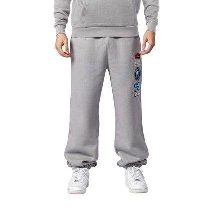 Grey - Front - Mercier Mens Relaxed Fit Casual Jogging Bottoms