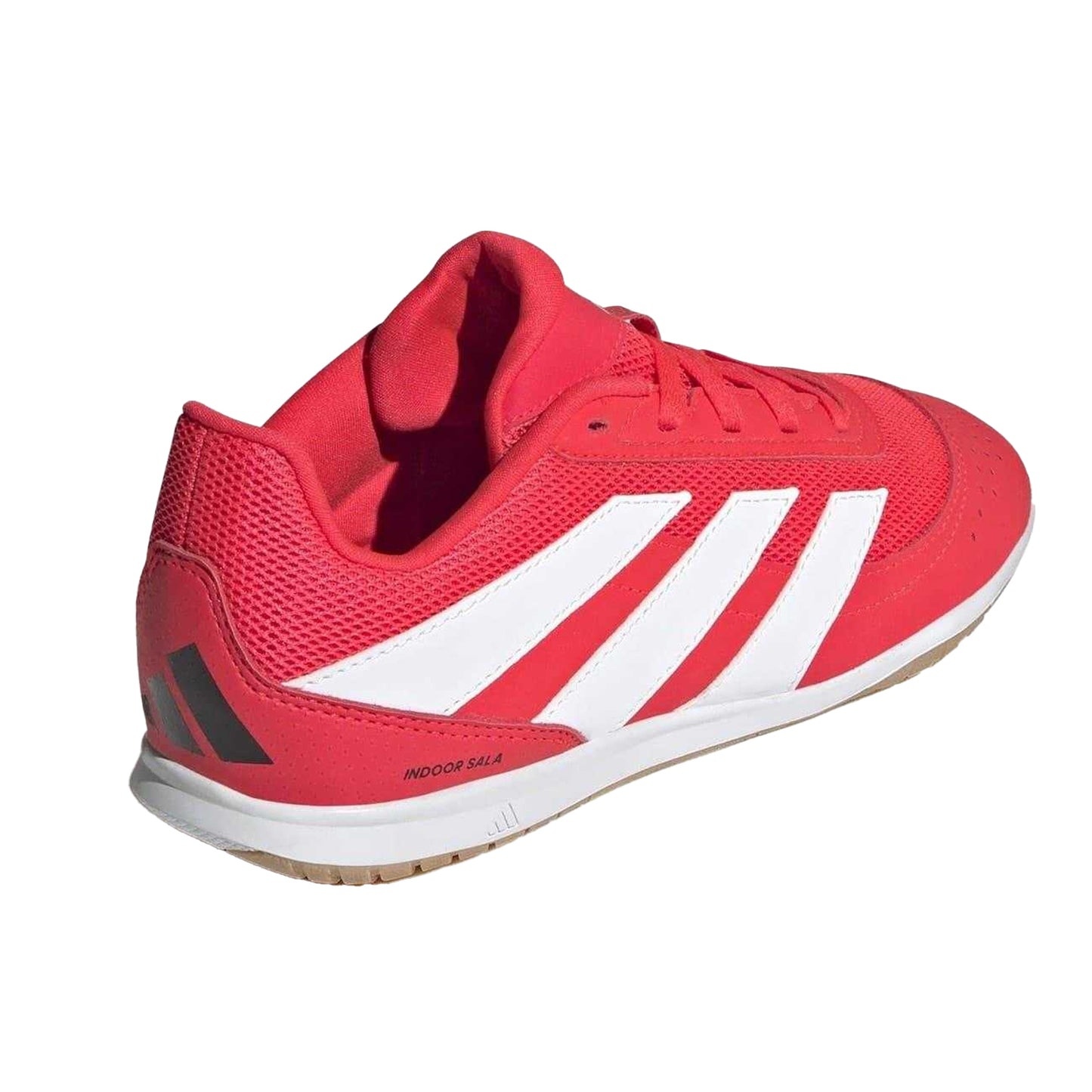 Red-White - Back - Adidas Childrens-Kids Predator Club Futsal Indoor Football Shoes