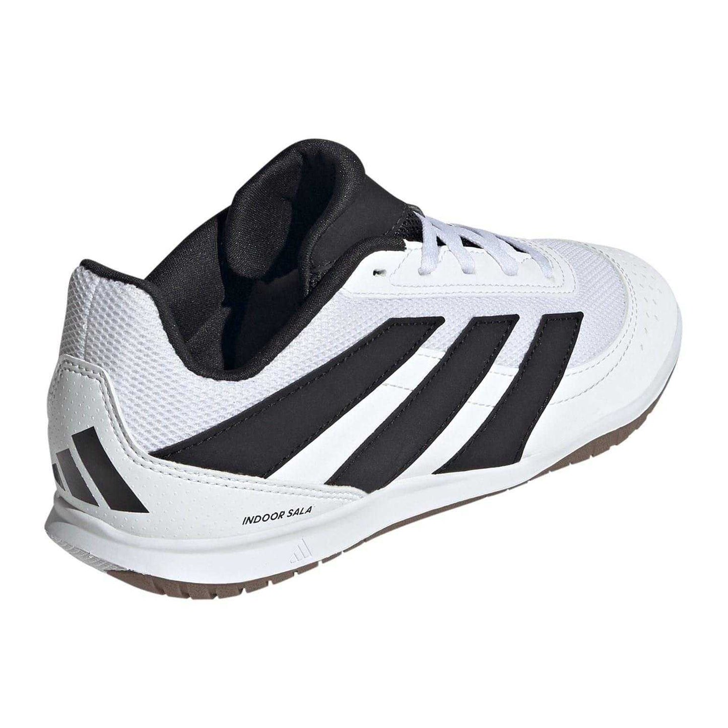 White-Black-Lemon - Back - Adidas Childrens-Kids Predator Club Futsal Indoor Football Shoes