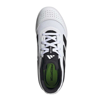 White-Black-Lemon - Lifestyle - Adidas Childrens-Kids Predator Club Futsal Indoor Football Shoes