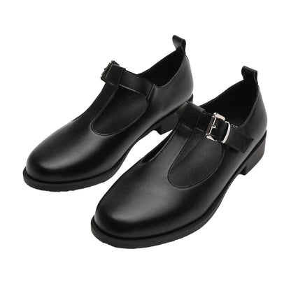 Black - Side - Where´s That From Womens-Ladies Low Block Heel Mary Janes