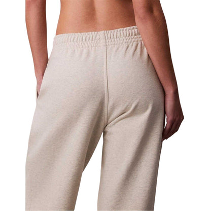 Vanilla - Back - Calvin Klein Womens-Ladies Fleece Patterned Joggers
