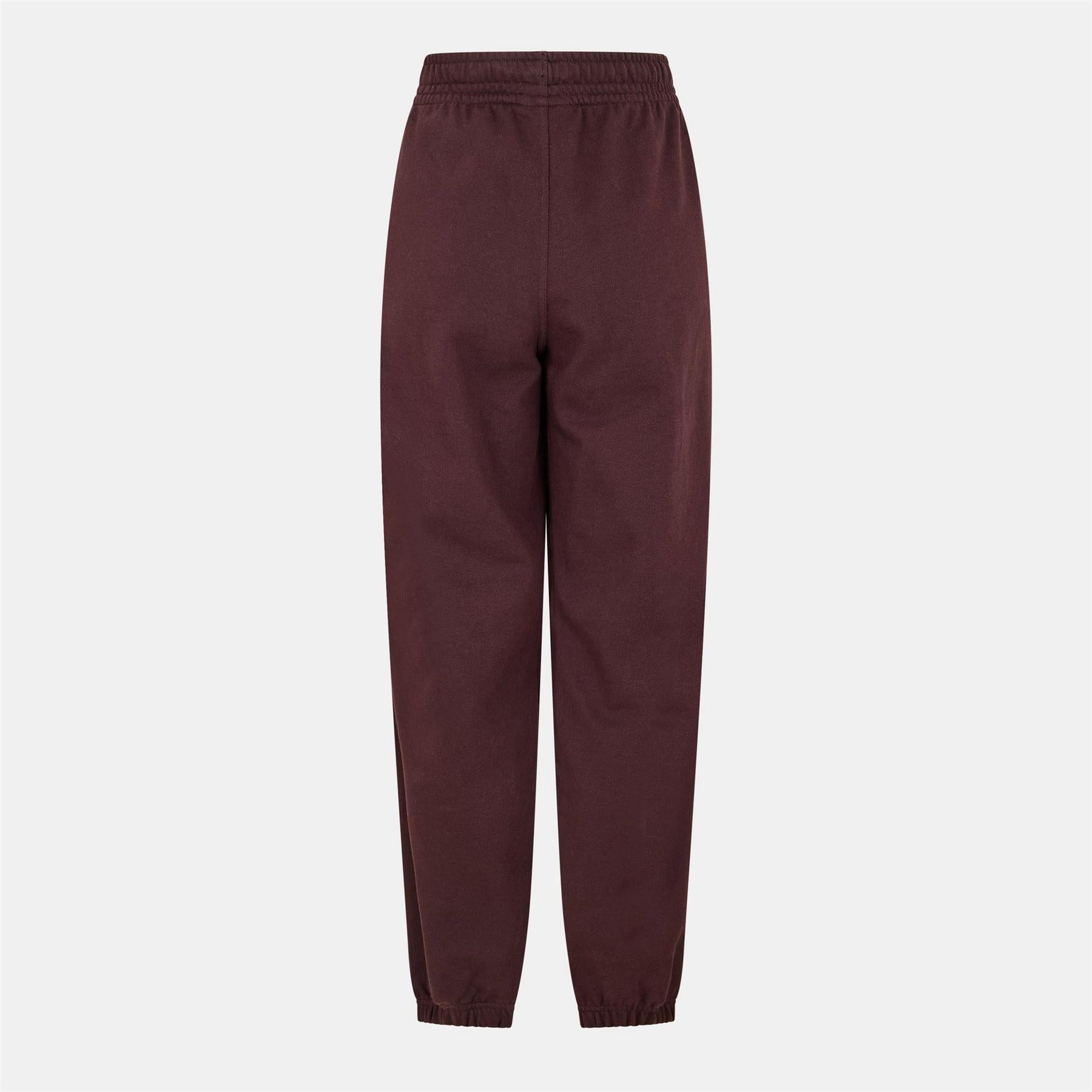 Mocha Brown - Back - Calvin Klein Womens-Ladies Fleece Patterned Joggers