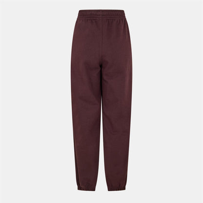 Mocha Brown - Back - Calvin Klein Womens-Ladies Fleece Patterned Joggers
