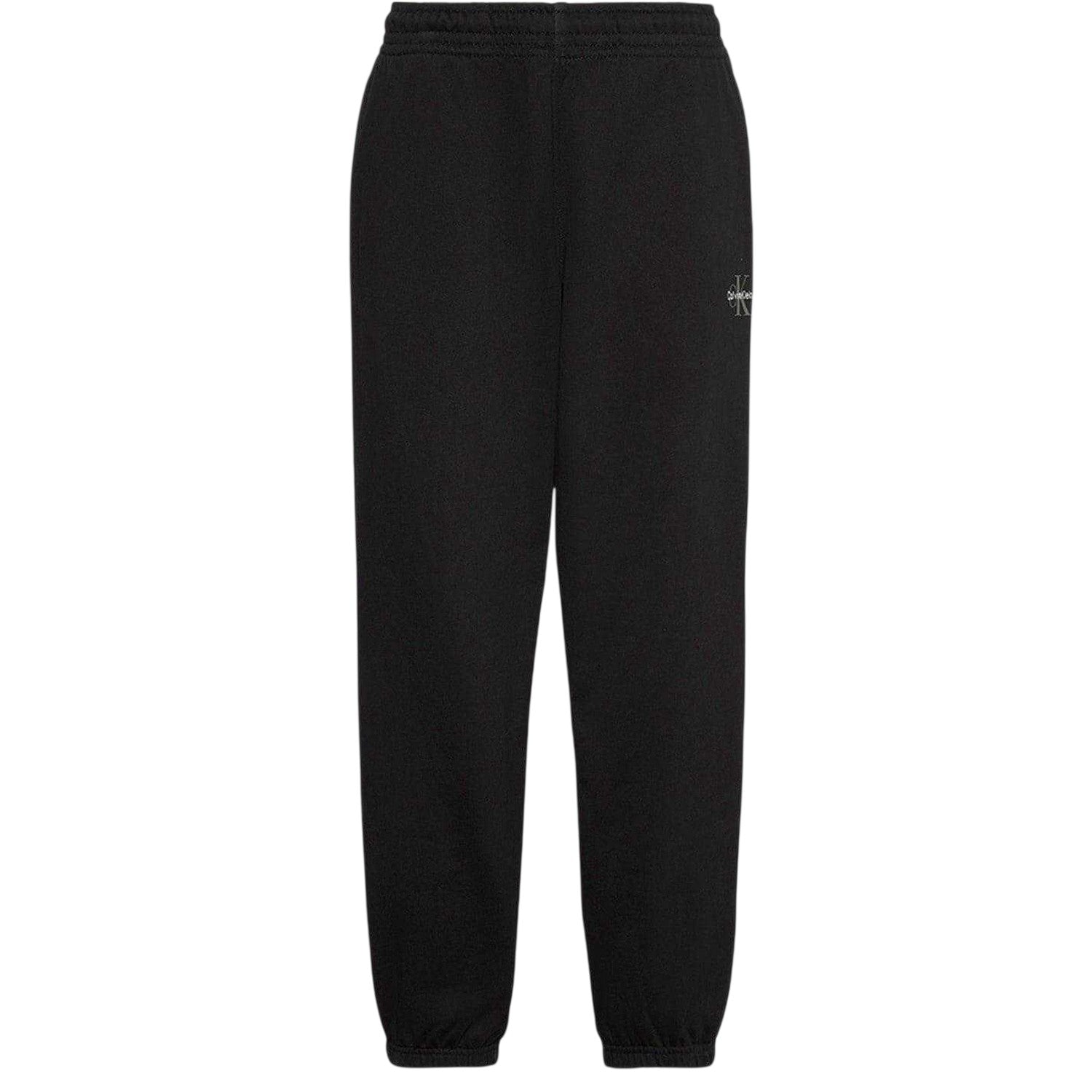 Black - Front - Calvin Klein Womens-Ladies Fleece Patterned Joggers