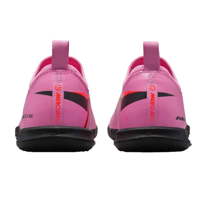 Pink-Black - Back - Nike Childrens-Kids Mercurial Vapor 16 Indoor Football Shoes