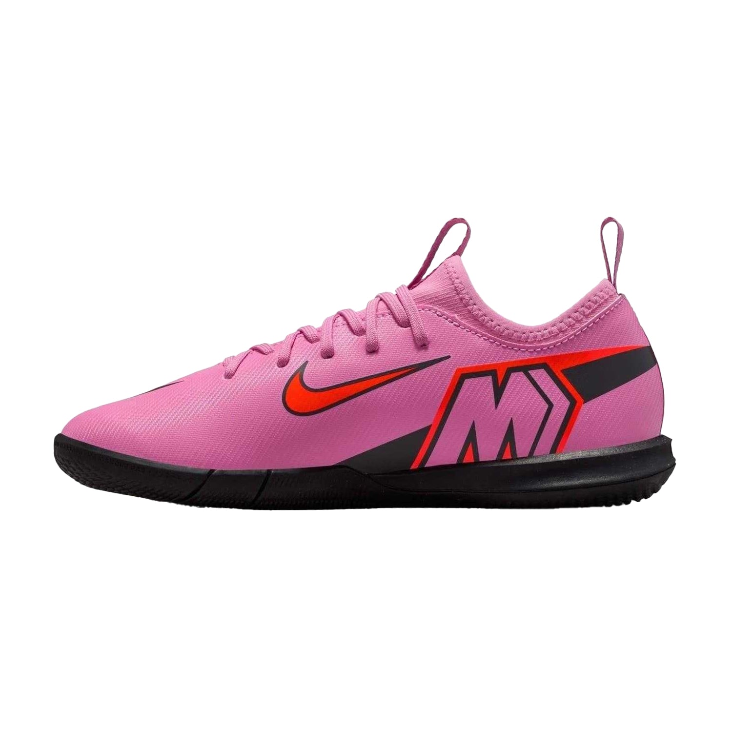 Pink-Black - Side - Nike Childrens-Kids Mercurial Vapor 16 Indoor Football Shoes