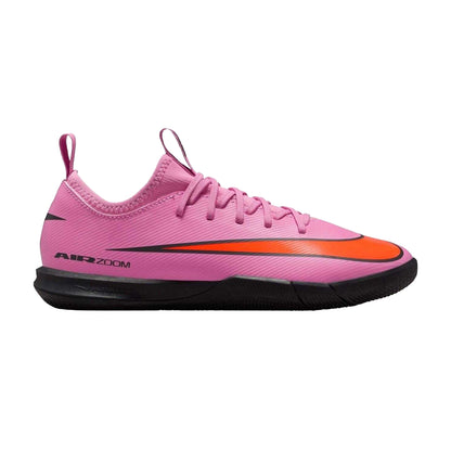 Pink-Black - Front - Nike Childrens-Kids Mercurial Vapor 16 Indoor Football Shoes