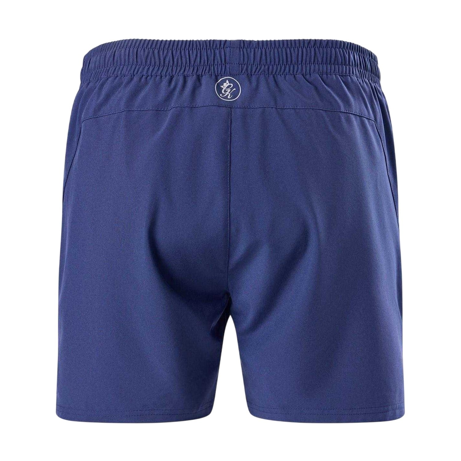 Oxford Blue - Back - Gym King Mens Logo Running Shorts