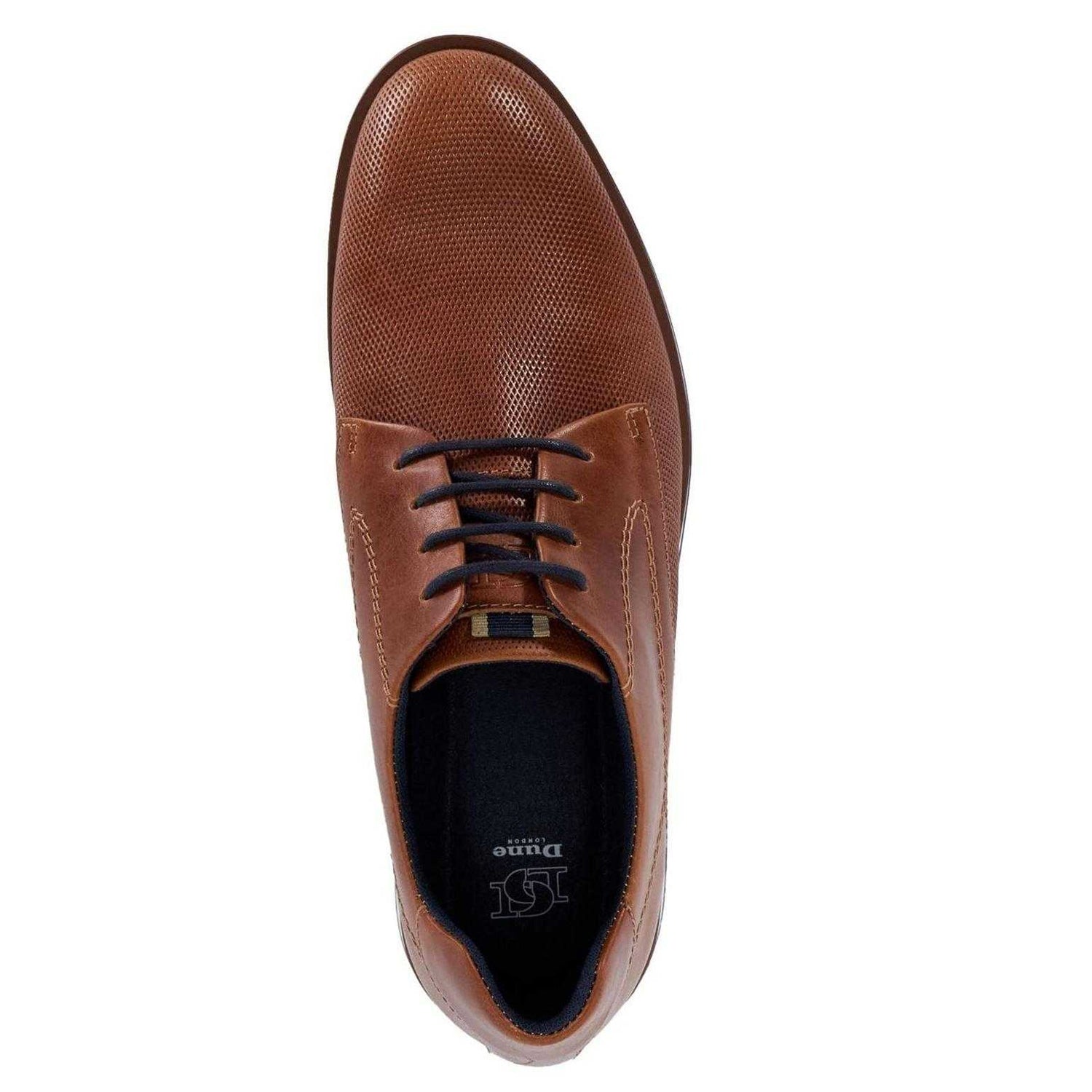Tan - Side - Dune London Mens Leather Derby Shoes