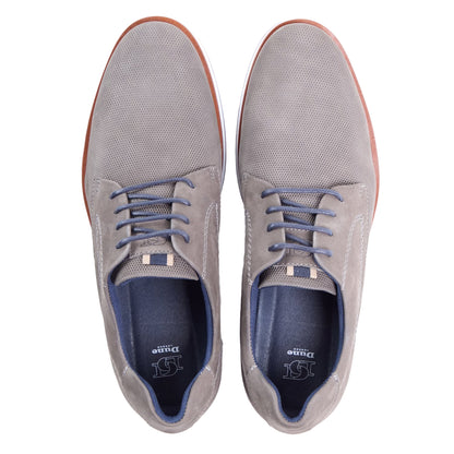 Grey - Side - Dune London Mens Leather Derby Shoes