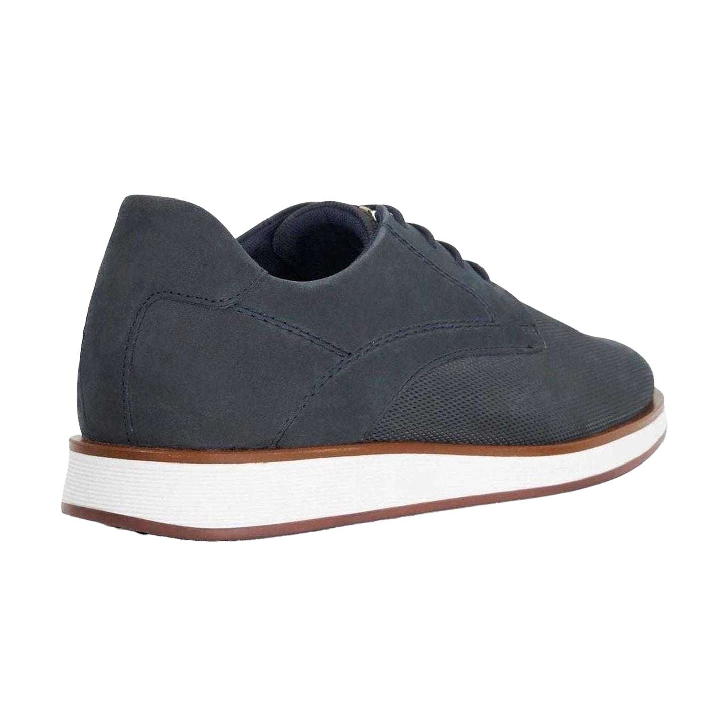Navy - Back - Dune London Mens Leather Derby Shoes
