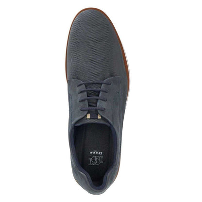 Navy - Side - Dune London Mens Leather Derby Shoes