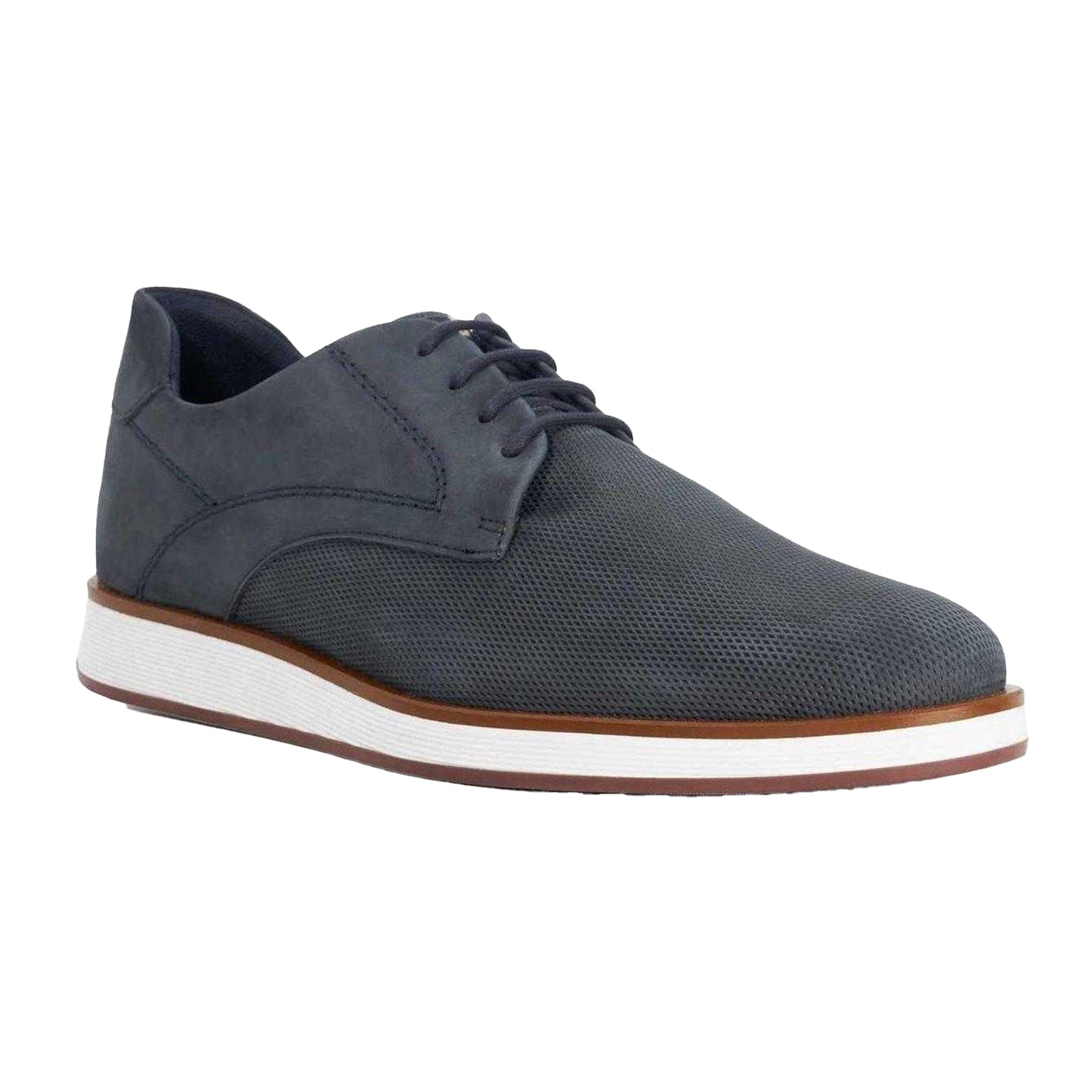 Navy - Lifestyle - Dune London Mens Leather Derby Shoes