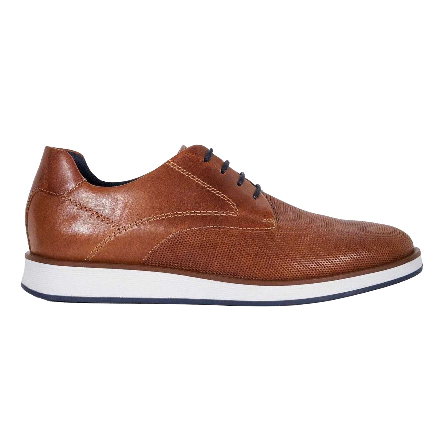 Tan - Front - Dune London Mens Leather Derby Shoes