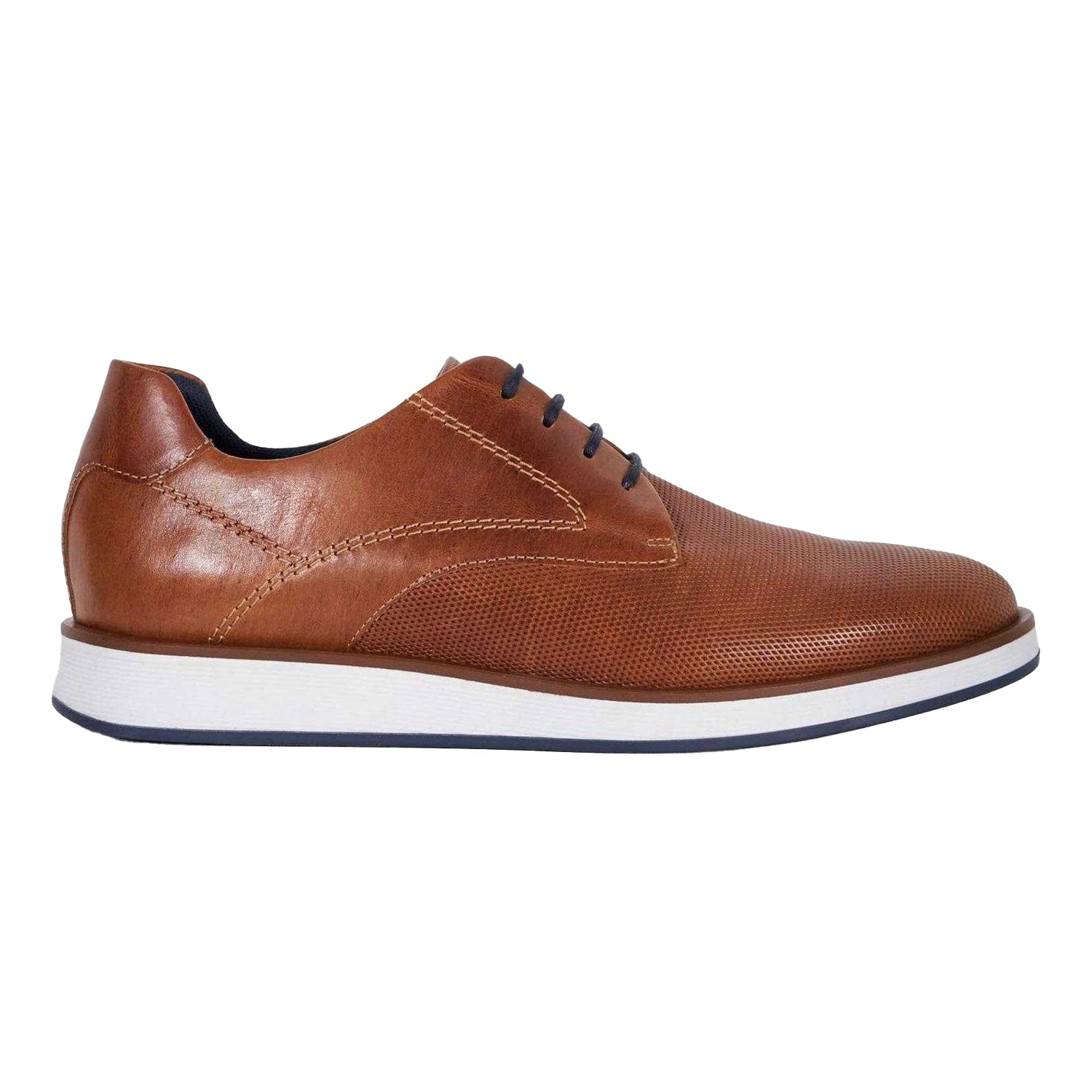 Tan - Front - Dune London Mens Leather Derby Shoes
