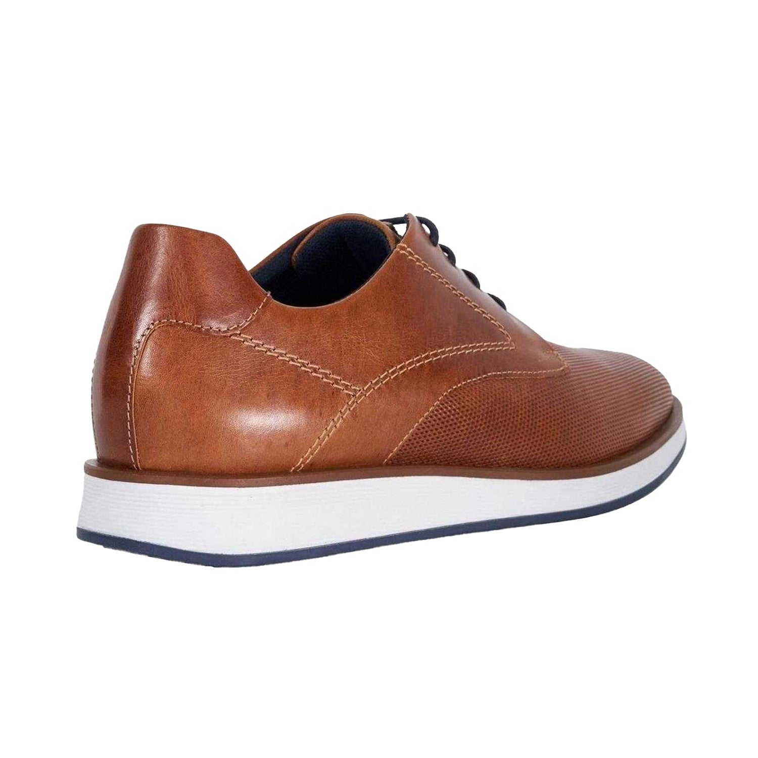 Tan - Back - Dune London Mens Leather Derby Shoes