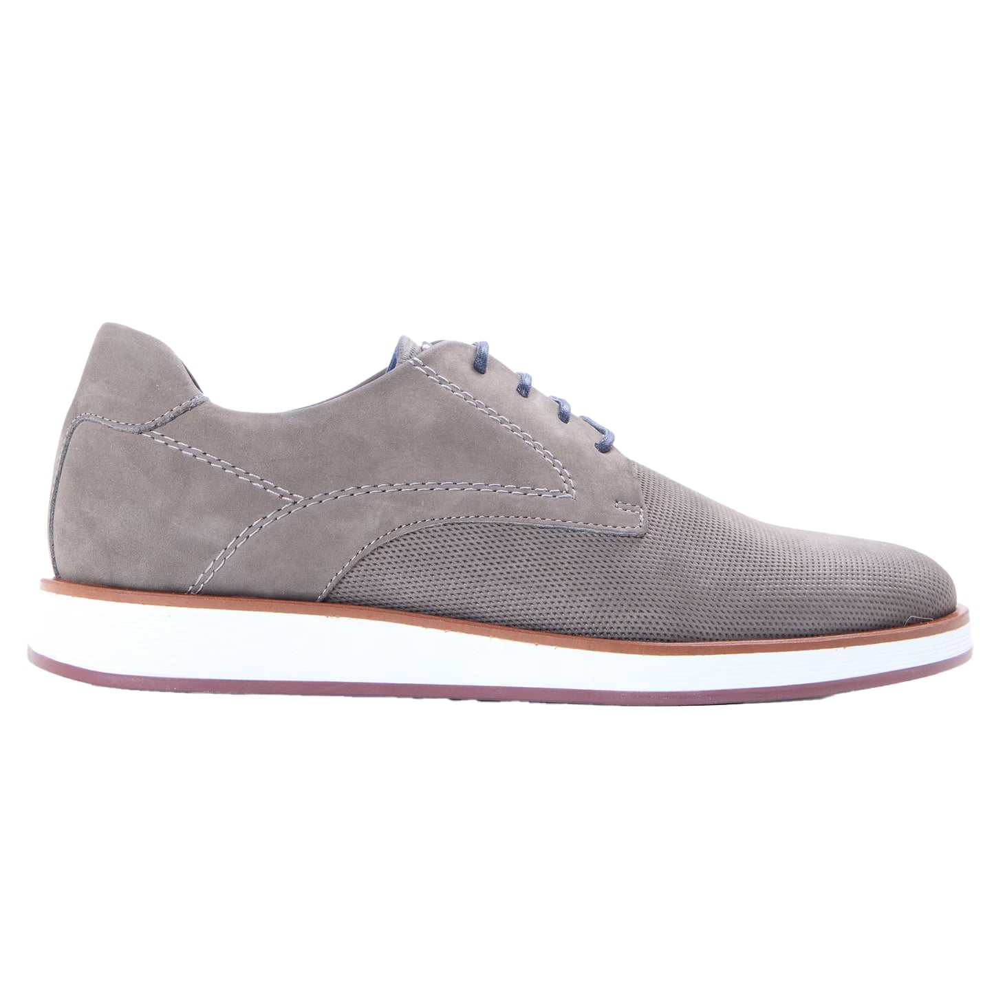 Grey - Front - Dune London Mens Leather Derby Shoes
