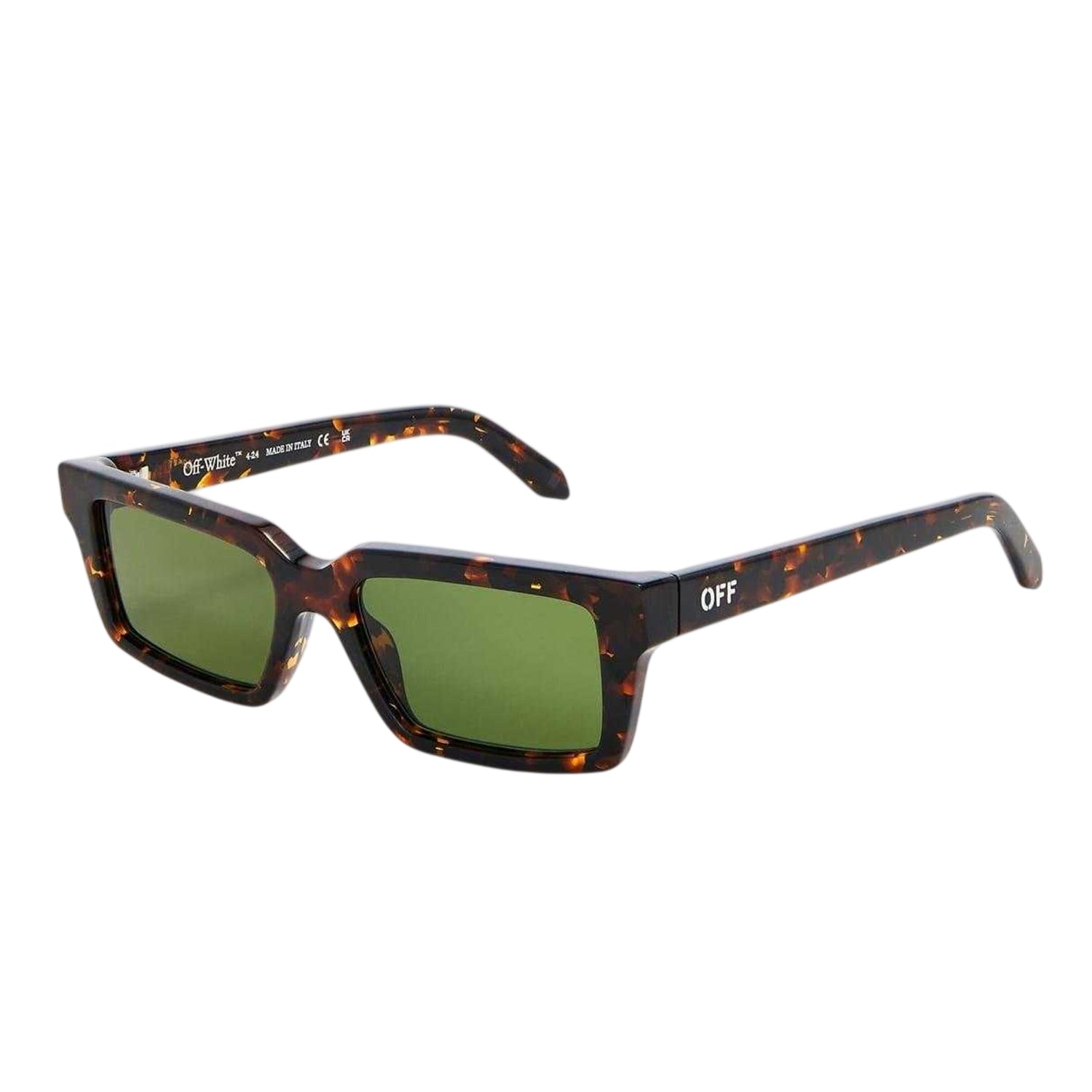 Havana-Green Faded - Front - Off White Unisex Adult Warren Sunglasses