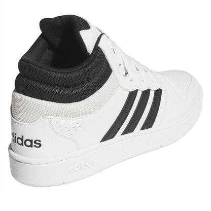 White-Black-Grey - Back - Adidas Mens Hoops Mid Classic Cupsole Basketball Shoes