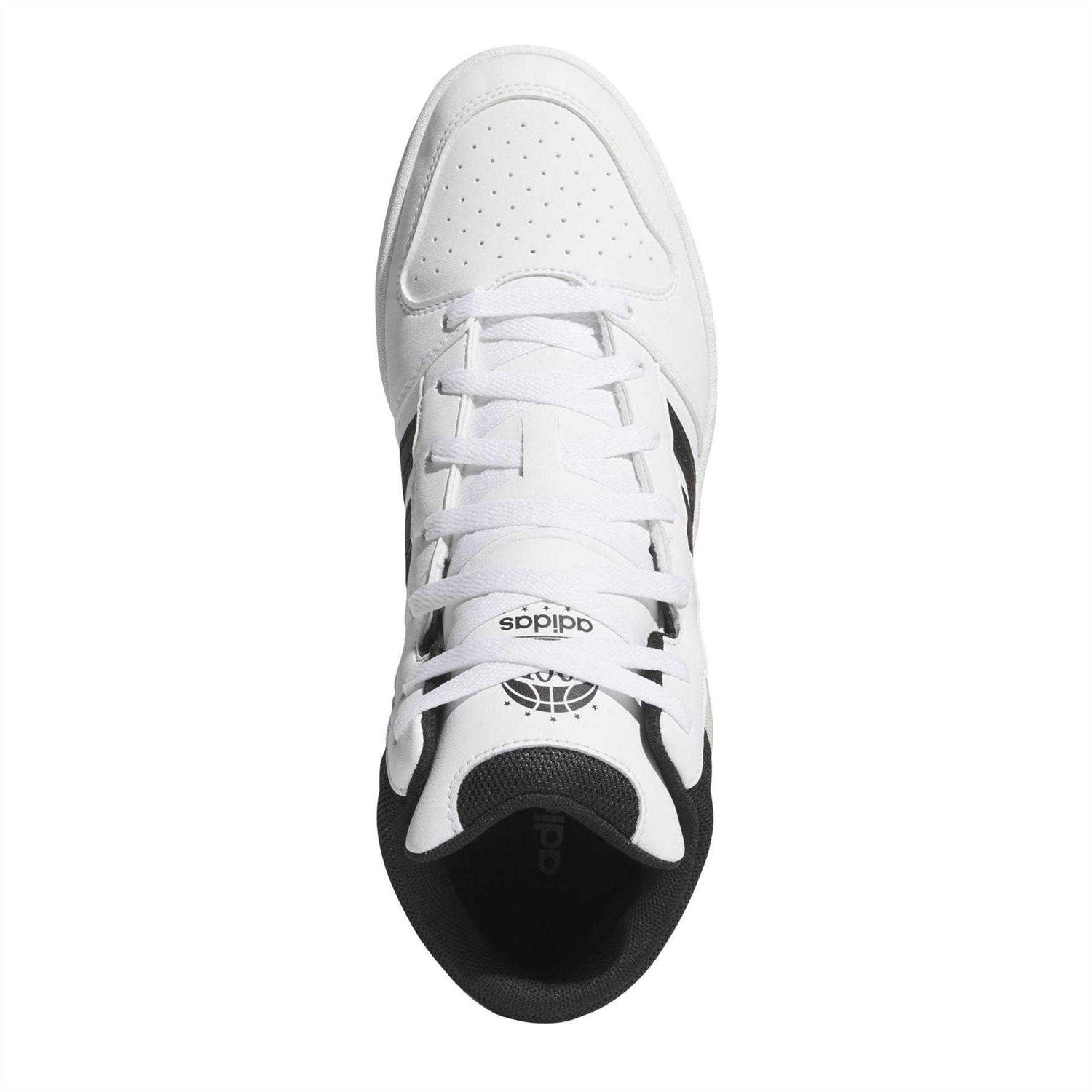 White-Black-Grey - Lifestyle - Adidas Mens Hoops Mid Classic Cupsole Basketball Shoes