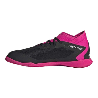 Black - Back - Adidas Childrens-Kids Predator Accuracy.3 Indoor Football Shoes