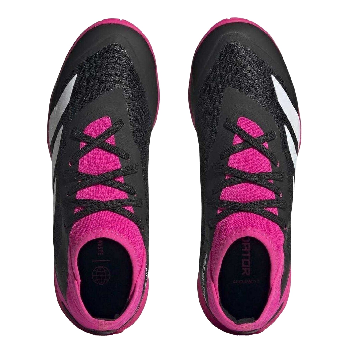 Black - Side - Adidas Childrens-Kids Predator Accuracy.3 Indoor Football Shoes