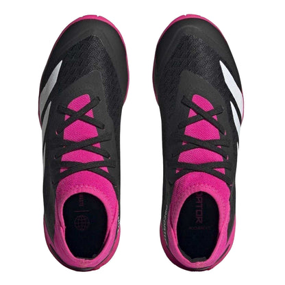 Black - Side - Adidas Childrens-Kids Predator Accuracy.3 Indoor Football Shoes