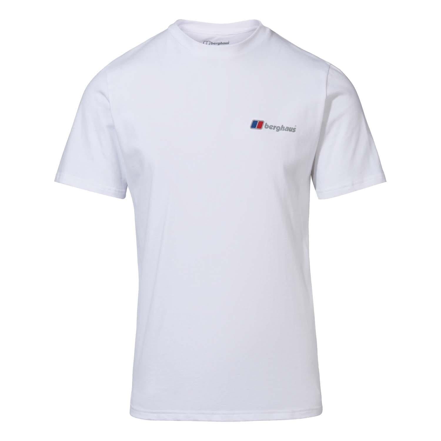 White - Front - Berghaus Mens Classic Organic Logo T-Shirt
