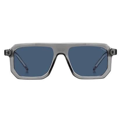 Grey - Front - Hugo Mens Flat Top Sunglasses