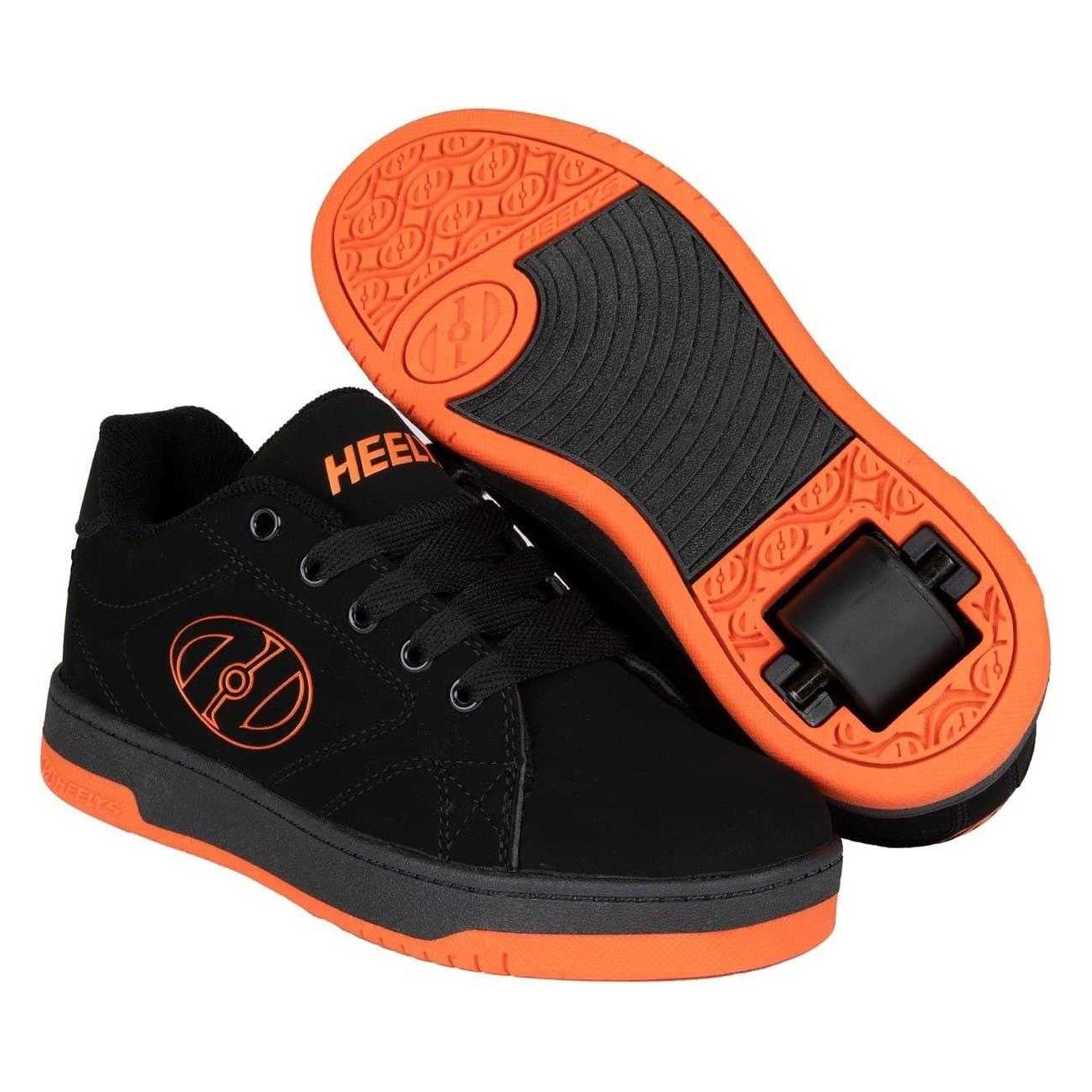 Black-Flame - Pack Shot - Heelys Childrens-Kids Canvas Skate Shoes