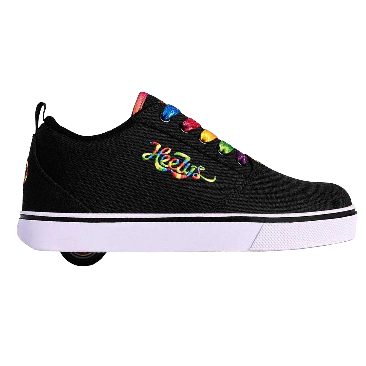 Black-Rainbow - Front - Heelys Childrens-Kids Canvas Skate Shoes