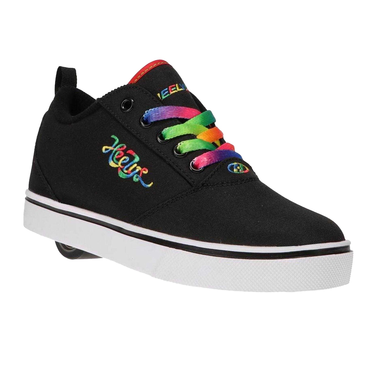 Black-Rainbow - Lifestyle - Heelys Childrens-Kids Canvas Skate Shoes